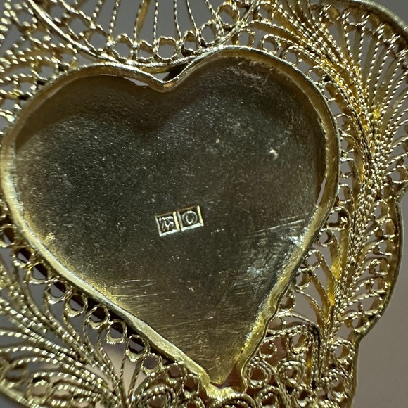 Elegant Gold plated Silver filigree Vintage Egyptian necklace - Picture 8 of 13